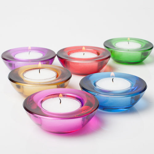 red chunky tealight candle holder sample pack - view 2