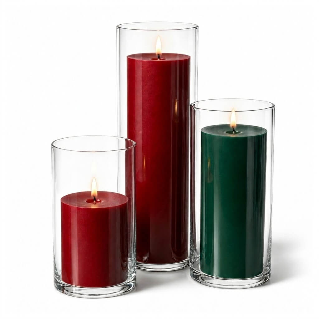 Richland Slim Pillar Candles & Cylinder Vases Set of 36 - view 16