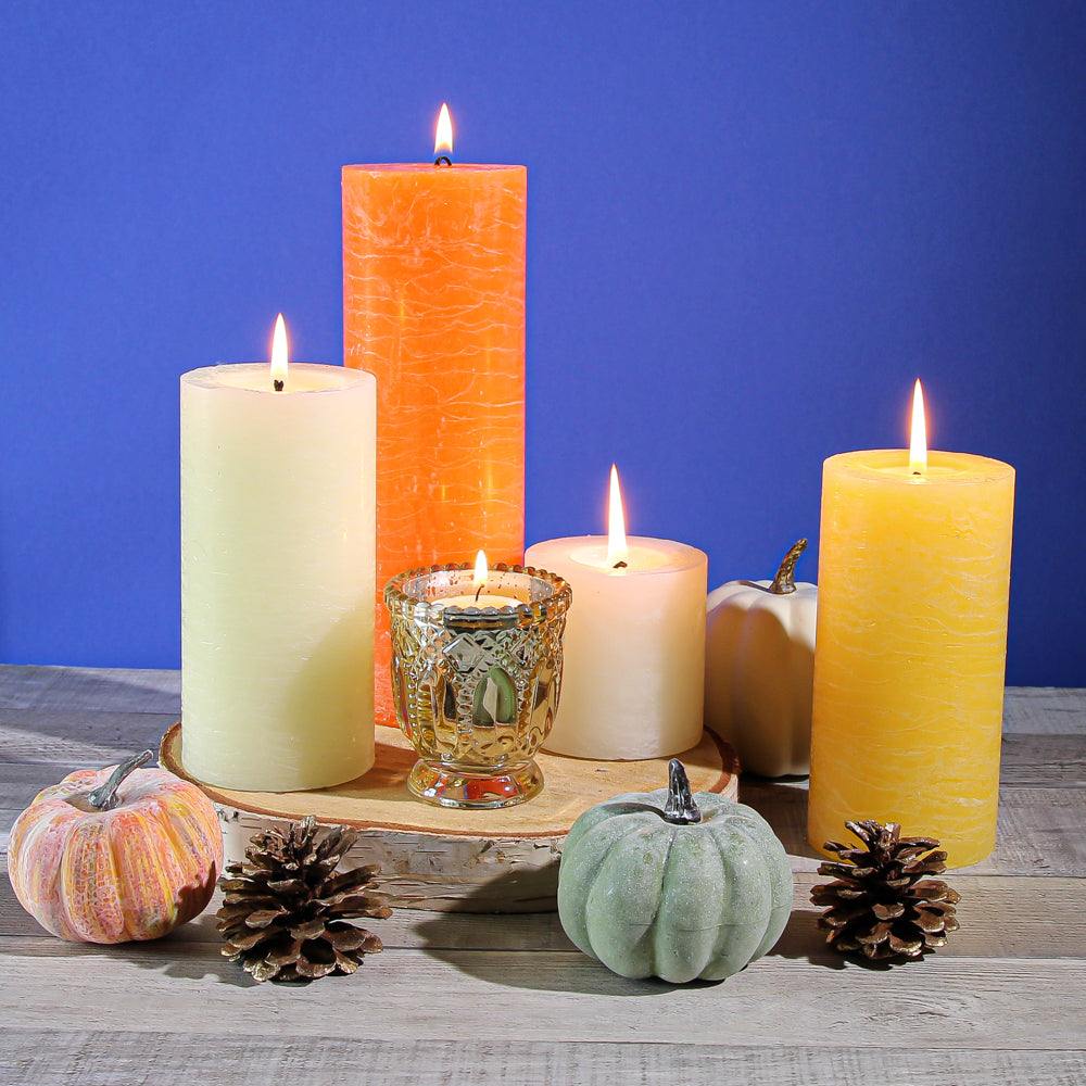 Richland Rustic Pillar Candle 3"x 6" Ivory Set of 12 - view 3