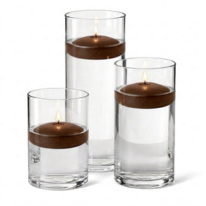 4 of 14: Cylinder Vase Centerpiece & Richland 3" Floating Candles Set of 18