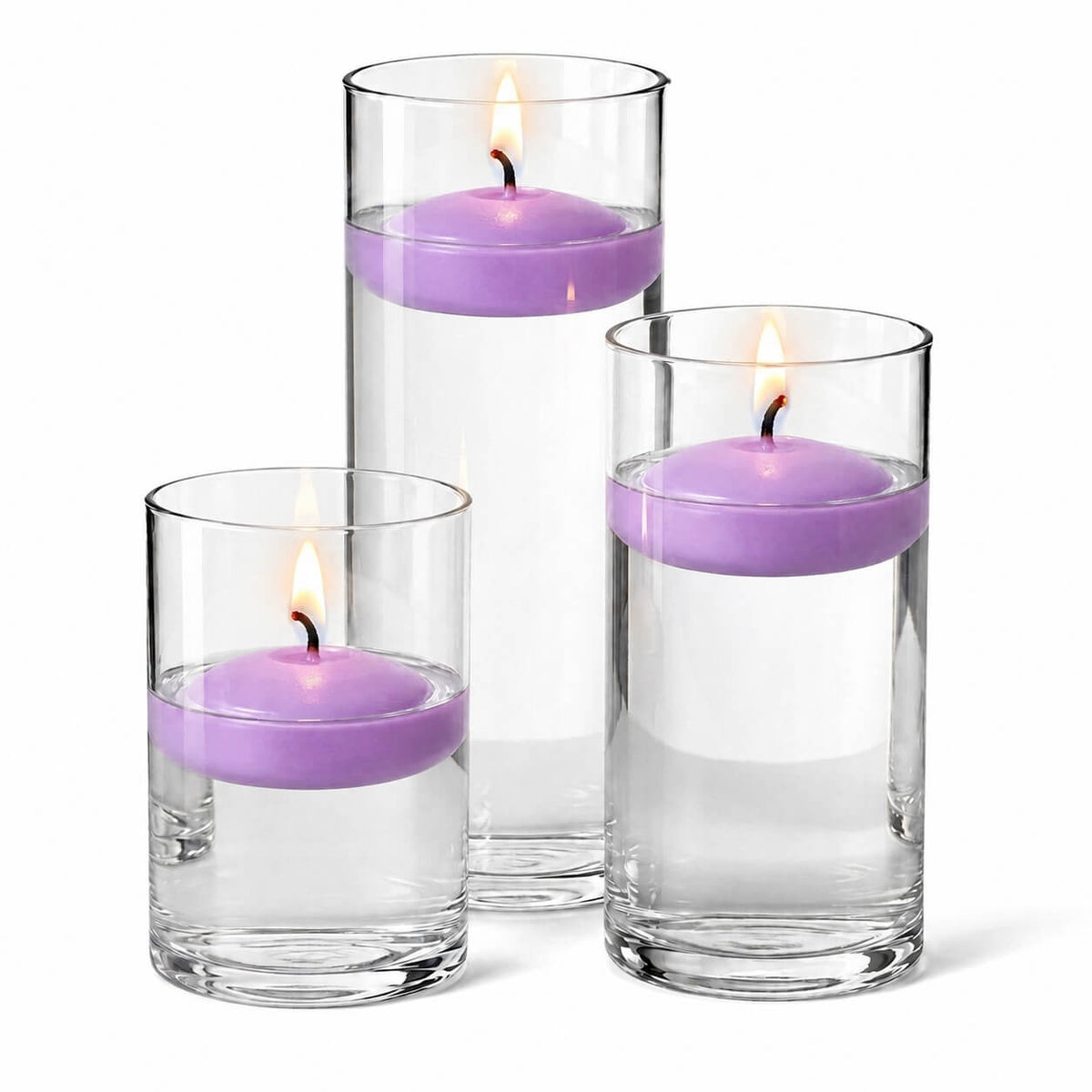 Cylinder Vase Centerpiece & Richland 3" Floating Candles Set of 18 - view 13
