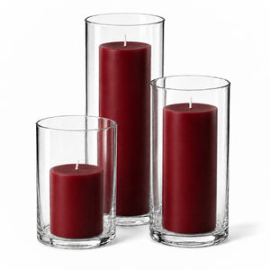 9 of 16: Richland Pillar Candles & Cylinder Vases Set of 3