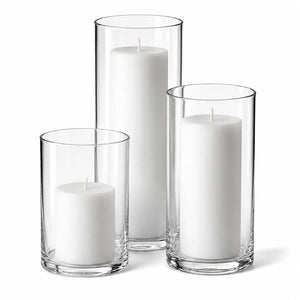 1 of 16: Richland Pillar Candles & Cylinder Vases Set of 3