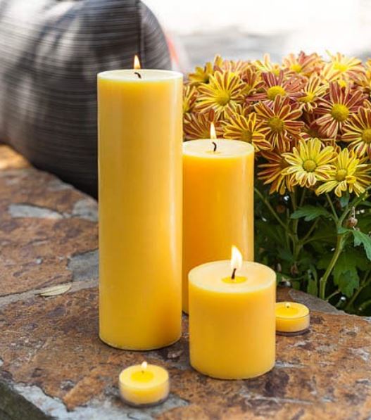 Richland Pillar Candles 3"x3", 3"x6" & 3"x9" Yellow Set of 12