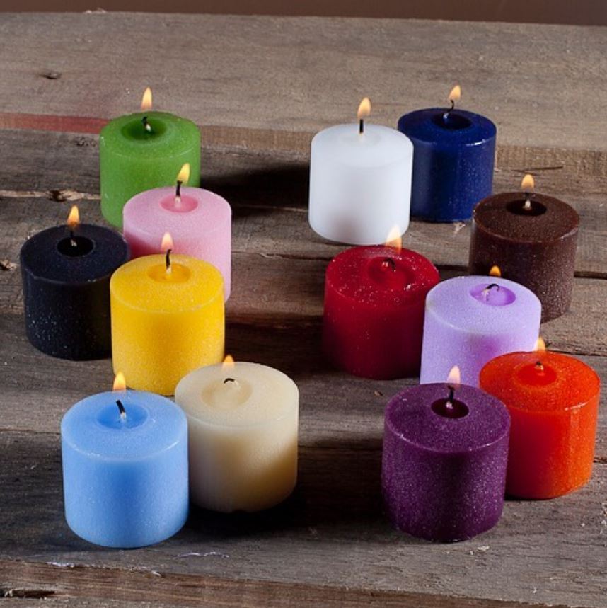 set of 288 assorted 10 hour scented richland votive candles