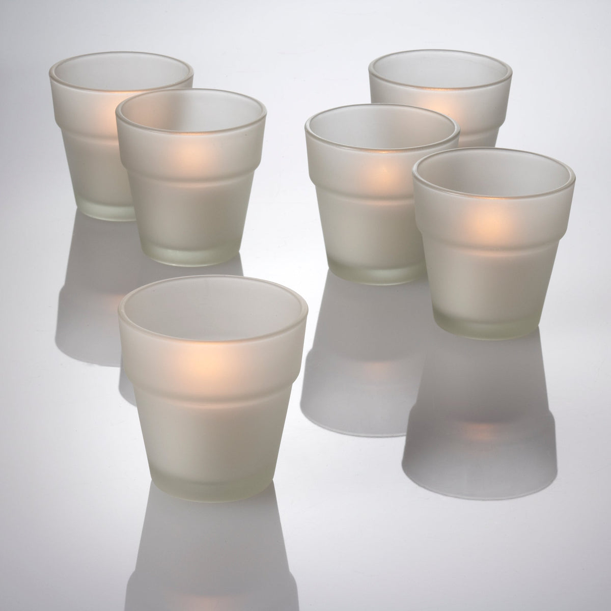 eastland flowerpot votive candle holder frosted set of 72 - view 1