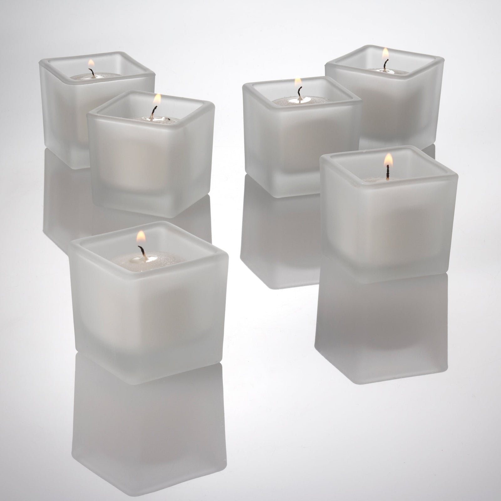 eastland square votive candle holder frosted set of 12