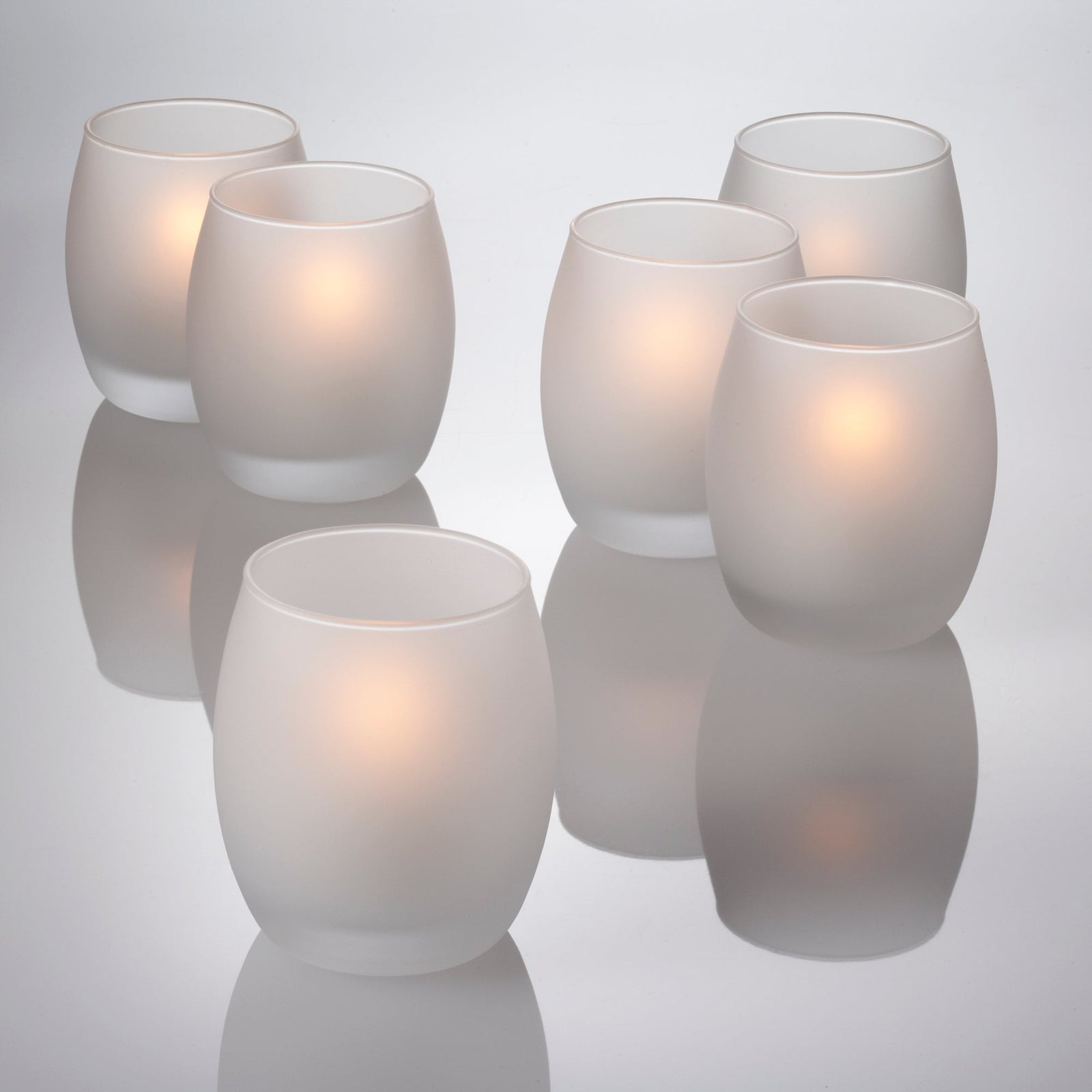 eastland grande hurricane votive candle holder frosted set of 72