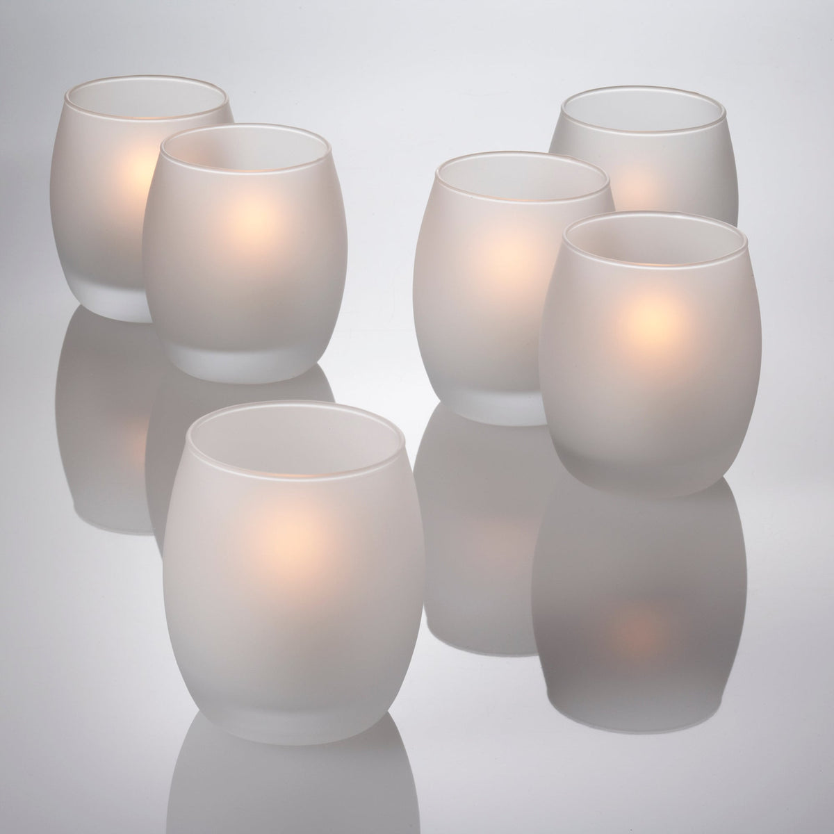 eastland grande hurricane votive candle holder frosted set of 144 - view 1