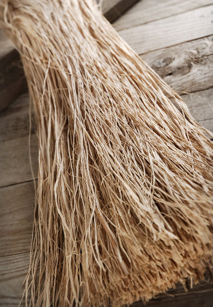 Natural Raffia Bundle Trimmed
