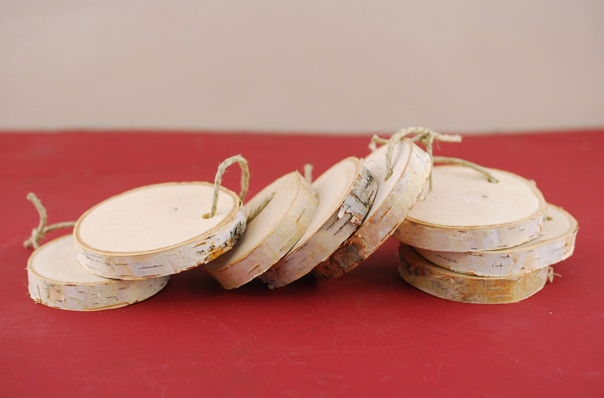 8 Birch 3" Round Hanging Tags  (Pack of 8) - view 2
