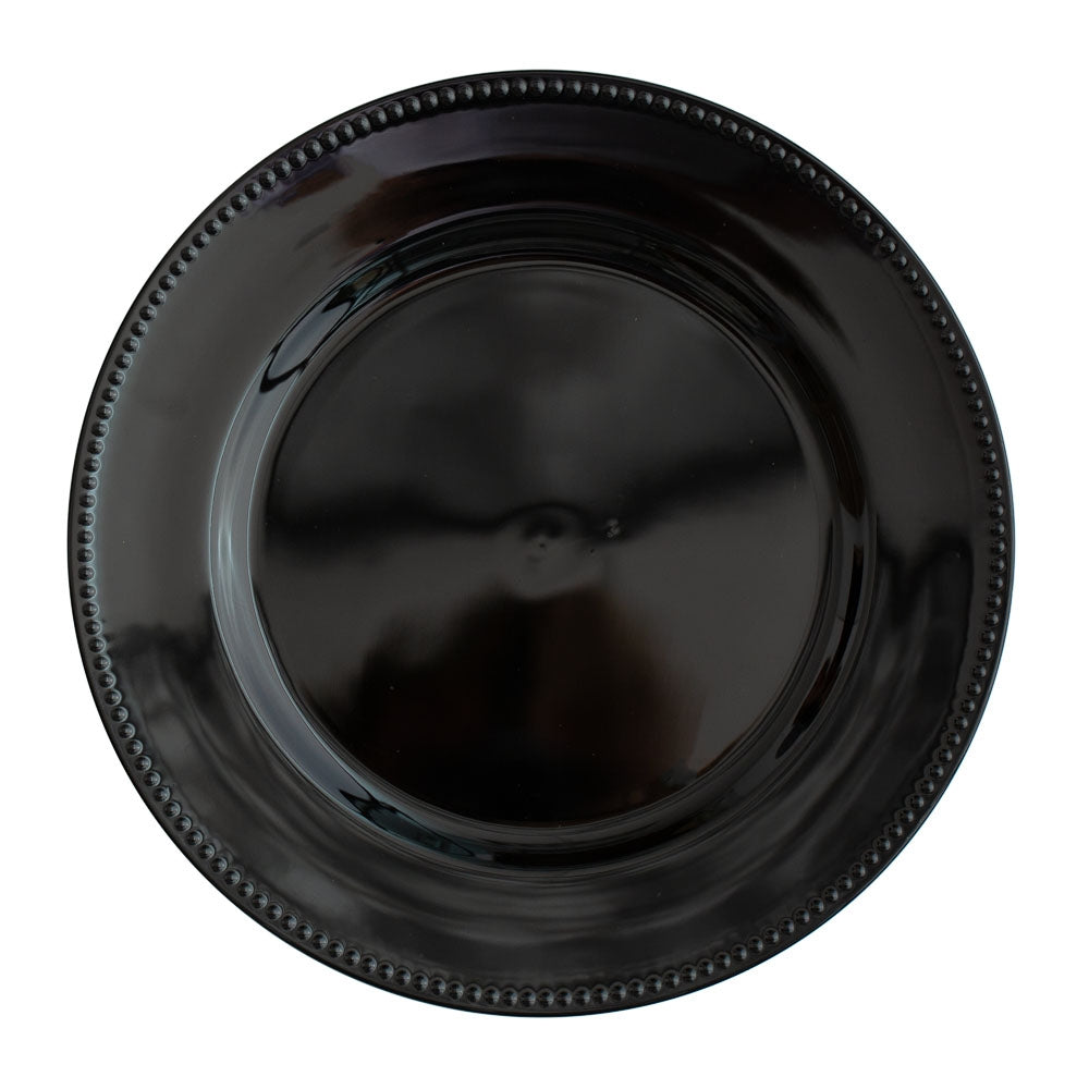 richland beaded charger plate 13 black set of 24 - view 1