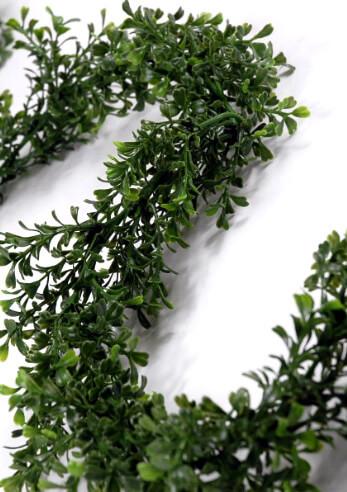 9ft faux boxwood garland - view 1