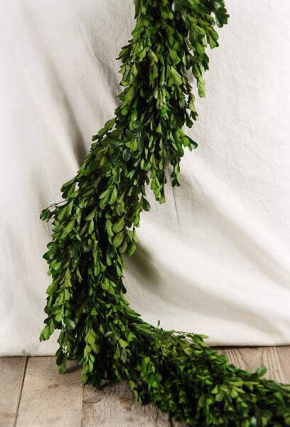 natural preserved boxwood garland 45in - view 1
