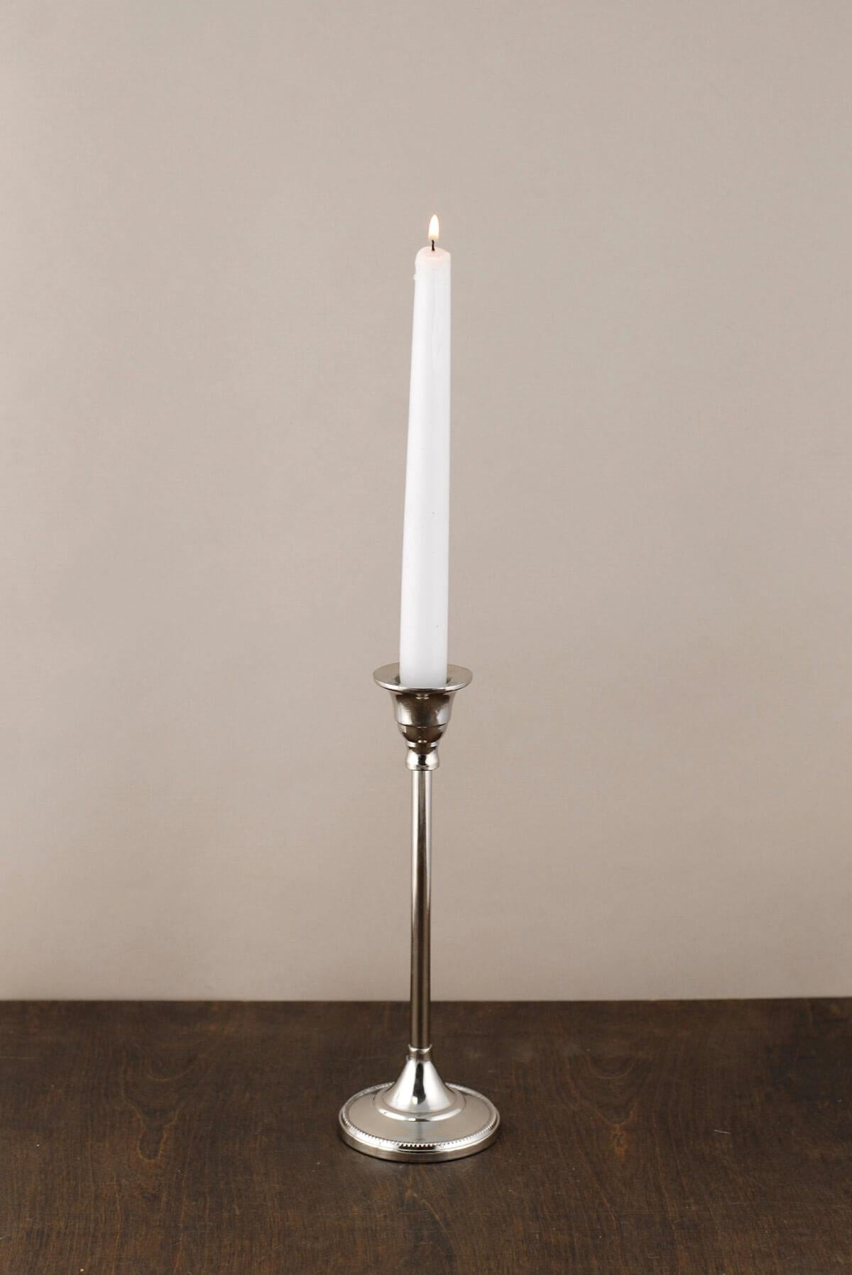 candlestick silver 9in - view 1