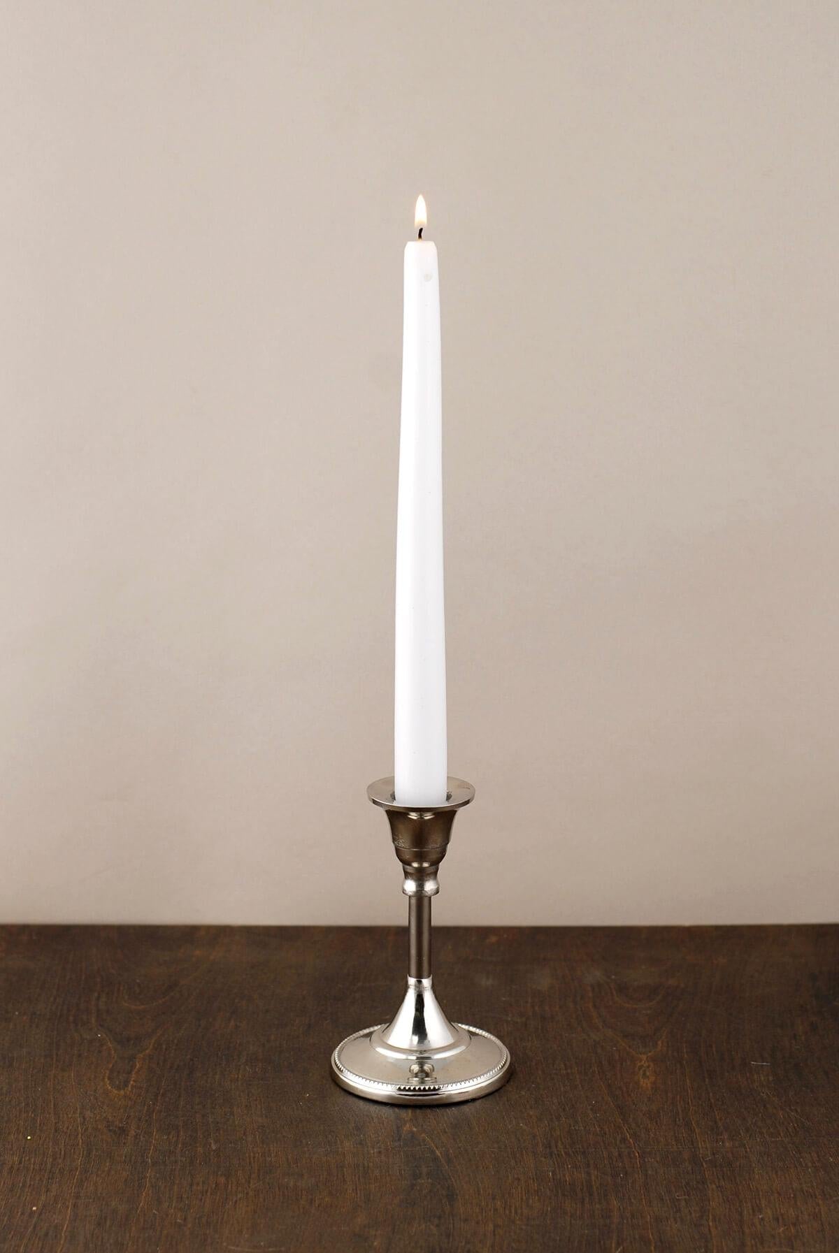 candlestick silver 5in - view 1