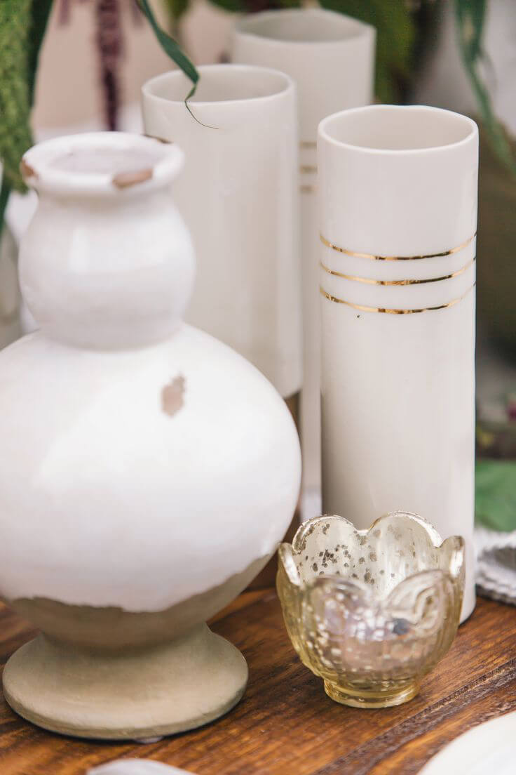 6 Gold Carraway Votive Holders - view 5
