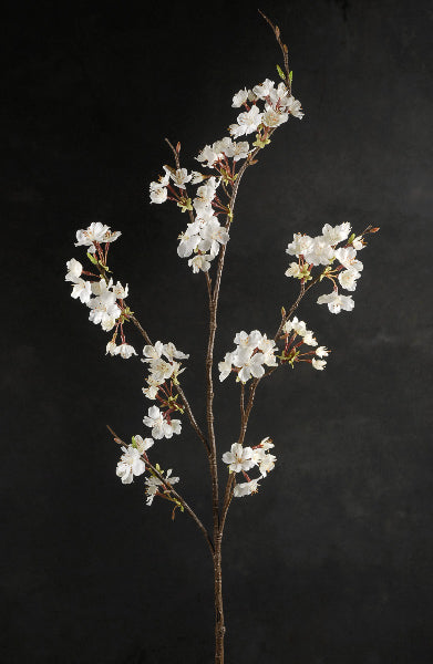 cherry blossom branch 42in white flowers