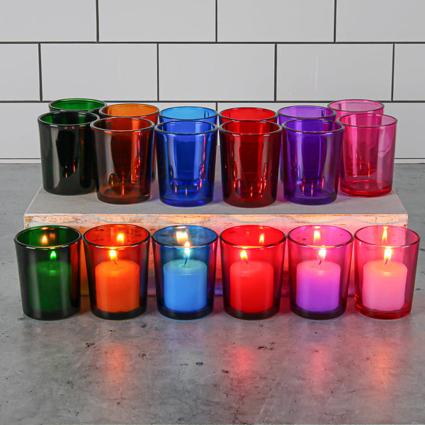 Votive Candle Holders Colored Votive Holders Glass Candle Holder