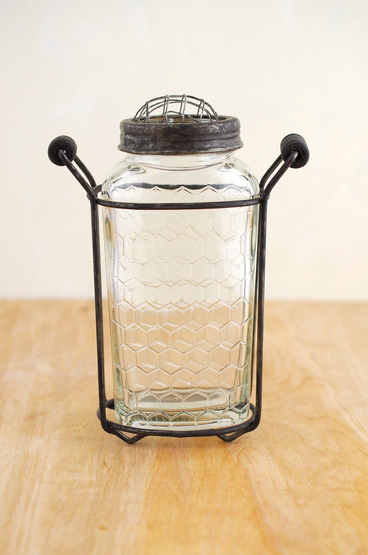 Glass Bottle Honeycomb 6in - view 1