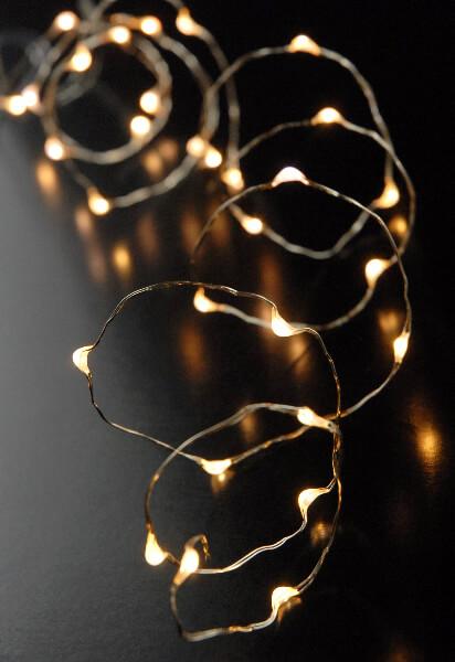 LED Battery Op. Submersible Fairy String Lights Warm White 5ft - 30ct