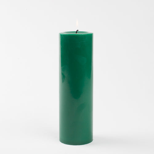 richland pillar candles 3 x9 dark green set of 12 - view 1