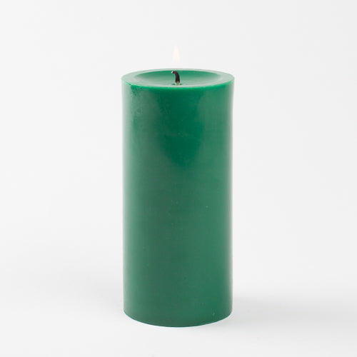 richland pillar candles 3 x6 dark green set of 6 - view 1