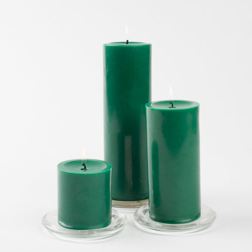 Richland Pillar Candles 3"x6" Dark Green Set of 6 - view 3