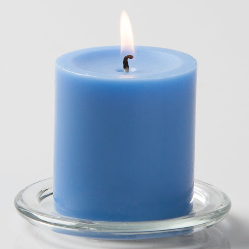 Richland Pillar Candle 3"x3" Light Blue Set of 24 - view 1