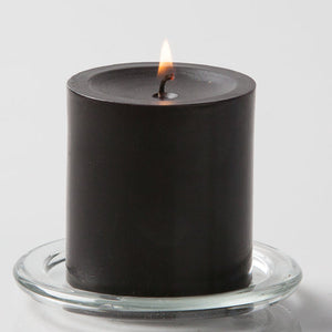1 of 4: Richland Pillar Candles 3"x3" Black Set of 48