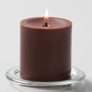 1 of 4: Richland Pillar Candles 3"x3" Brown Set of 48