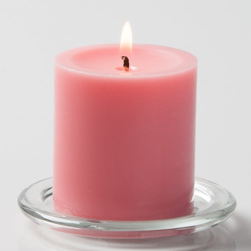 Richland Pillar Candles 3"x3" Pink Set of 24