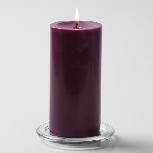 Richland Pillar Candles 3"x6" Purple Set of 6 - view 1