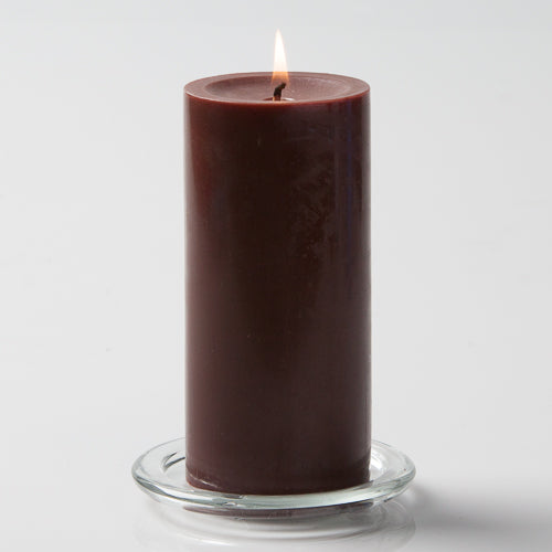 Richland Pillar Candles 3"x6" Brown Set of 6