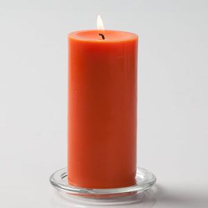 1 of 3: Richland Pillar Candles 3"x6" Orange Set of 24
