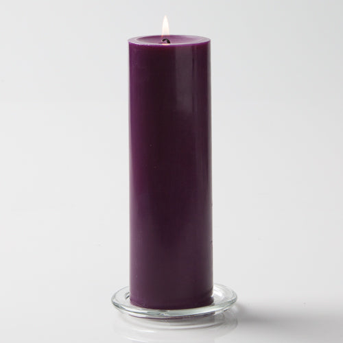 Richland Pillar Candles 3"x9" Purple Set of 24