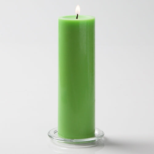 Richland Pillar Candles 3"x9" Green Set of 6 - view 1
