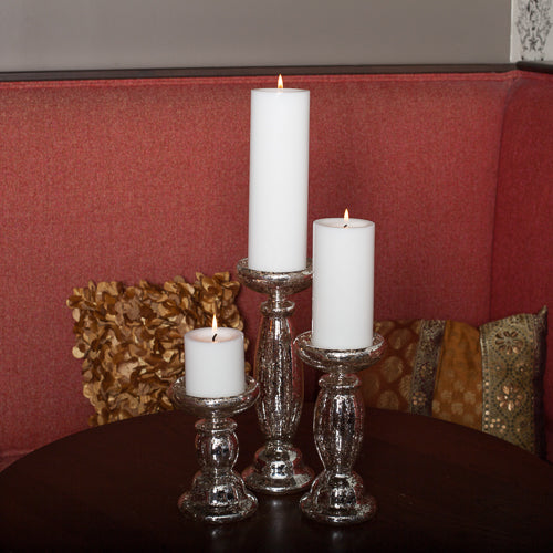 Eastland Unique Mercury Glass Pillar Candle Holder 8.5" - view 5