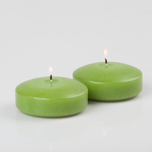 richland floating candles 3 green set of 12 - view 1