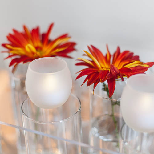 Eastland Petite Hurricane Votive Candle Holder Frosted Set of 12 - view 3
