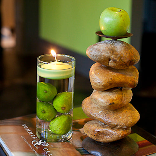 Richland Floating Candles 3" Green Set of 24