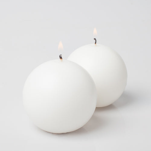 Richland Sphere Candle 3" White Set of 24 - view 1