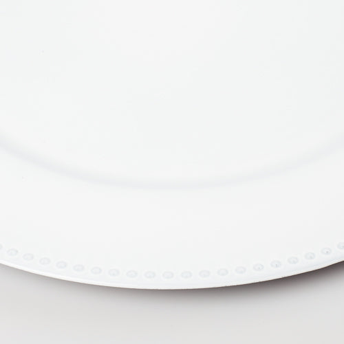 richland beaded charger plate 13 white set of 24 - view 5