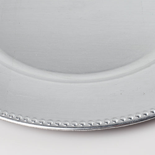 richland beaded charger plate 13 silver set of 24 - view 4