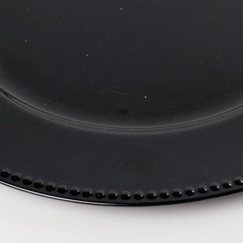 richland beaded charger plate 13 black set of 24 - view 3