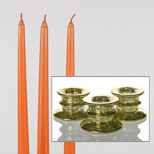 Richland Athena Taper Candle Holder & Richland 10" Taper Candles Set of 20 (Choose your color)