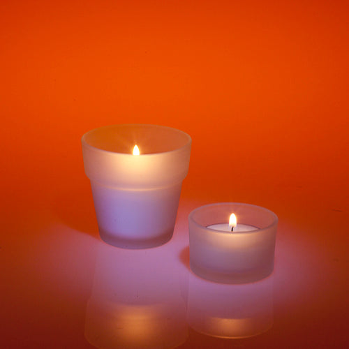 eastland flowerpot votive candle holder frosted set of 72