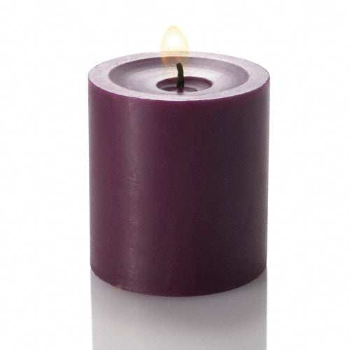 Richland Pillar Candles 3"x3" Purple Set of 48 - view 1