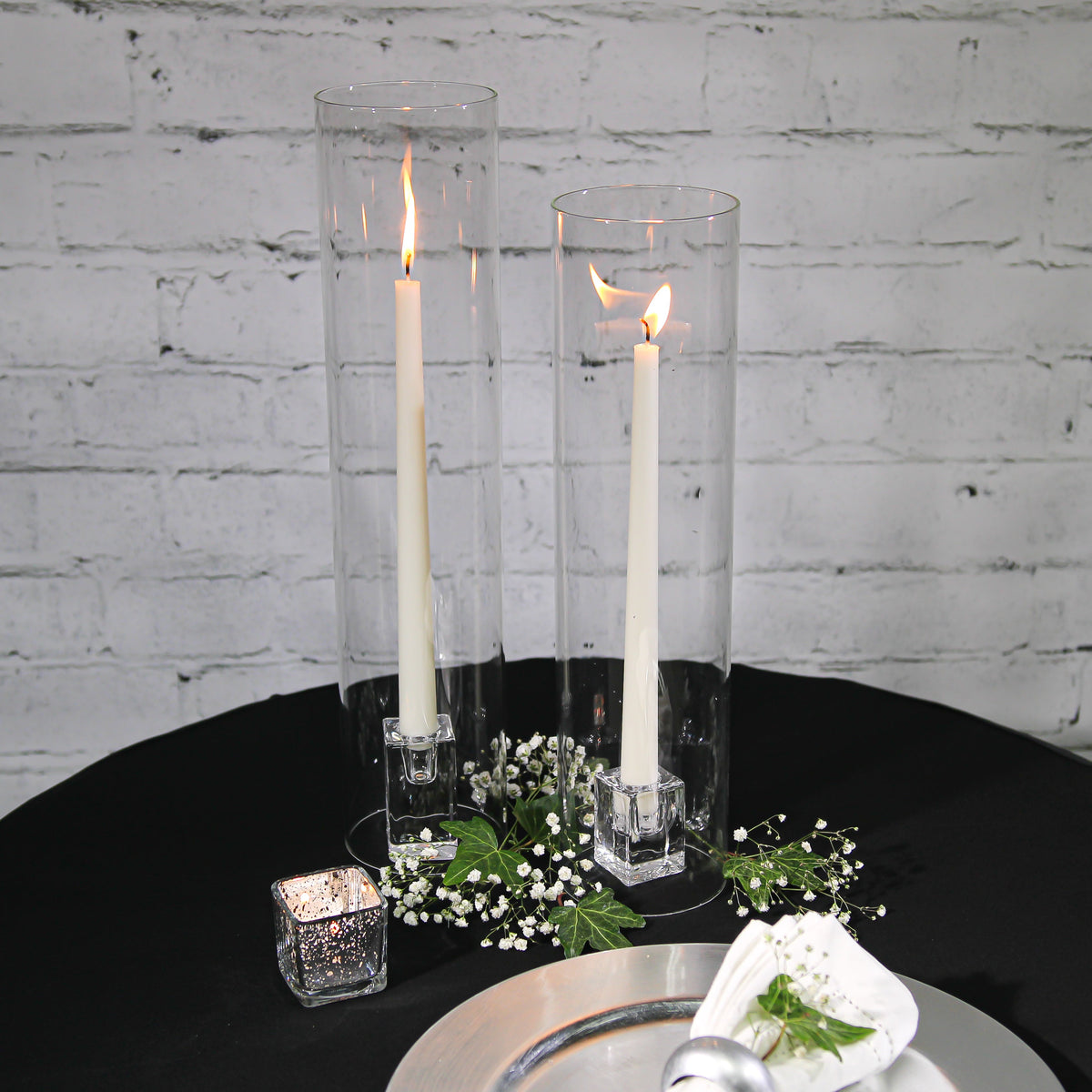 Richland Square Glass Taper Candle Holder 3" Set of 6 - view 3