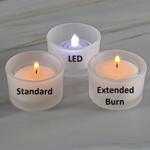 Richland Clear Cup Extended Burn Tealight Candles White Unscented Set of 100
